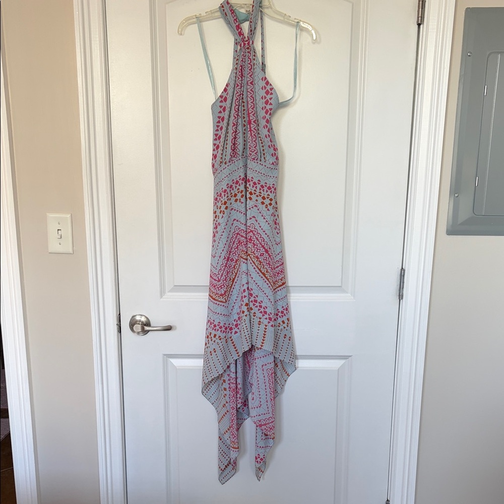 BCBGMaxAzria Halter Asymmetrical Dress